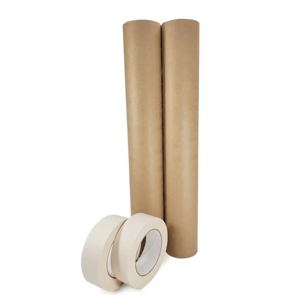 18in x 60 yd Masking Paper and 1 1/2in x 60 yd GP Masking Tape, for Covering, 2PK, Idl Packaging, Mfr#: 2x GPH-18, 4457-112